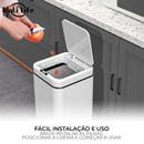 Lixeira Sensor Automática Inteligente de Banheiro Cozinha Escritório Capacidade 16 Litros IDALI LIFE